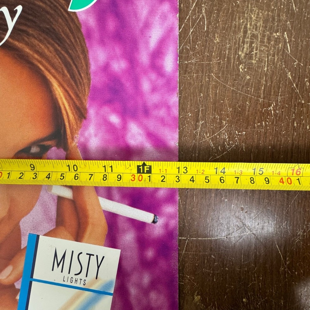 Vintage 1995 Misty Slim n Sassy Cigarette Metal Advertising Sign 20x14 90s Retro - Picture 9 of 10
